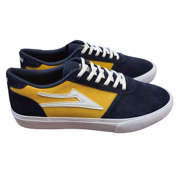 Lakai Manchester Skateboard Shoes Navy White Suede Mens Lace Up Sneakers Size 8 - Picture 2 of 8